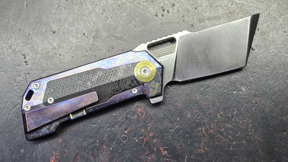 Twosun TS500 Color Titanium-Micarta Handle D2 Blade