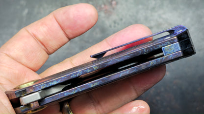 Twosun TS500 Color Titanium-Micarta Handle D2 Blade