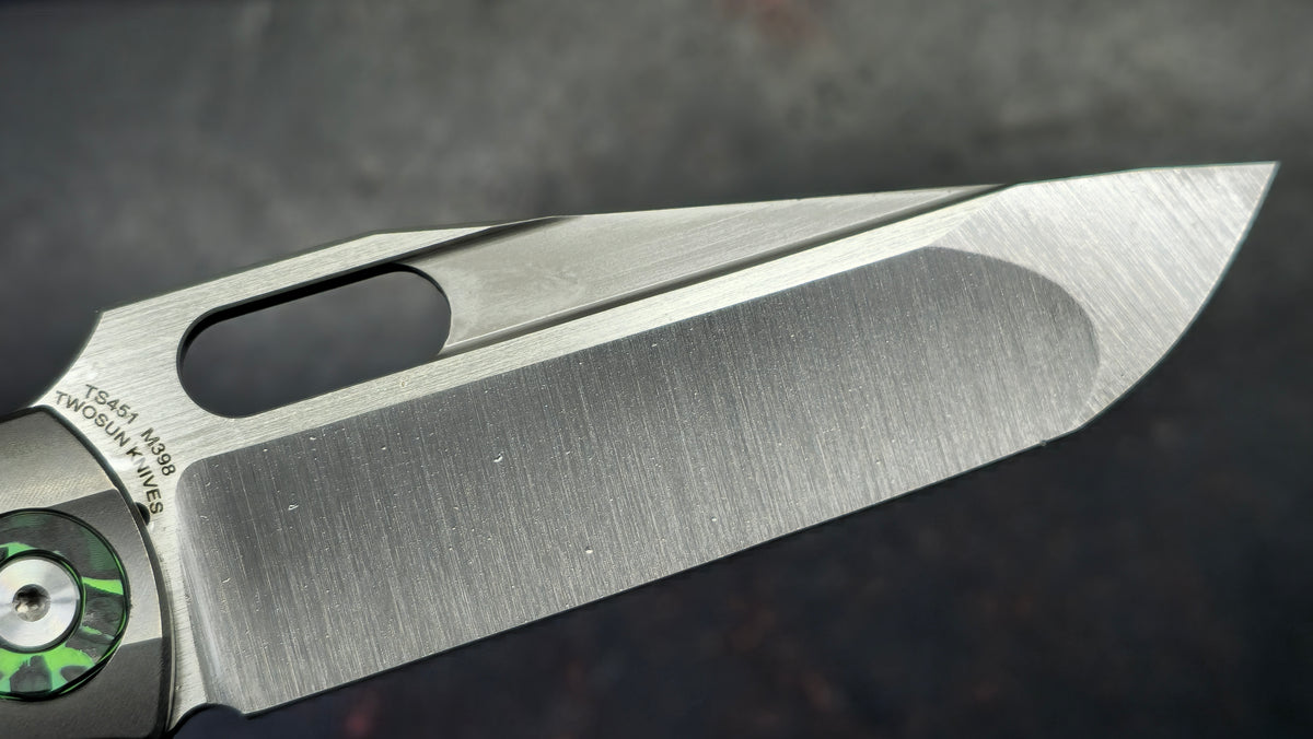TWOSUN TS451 INTEGRAL Gray Titanium Handle M398 Blade