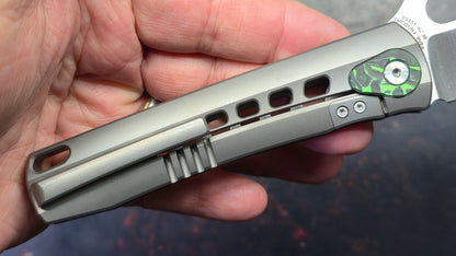 TWOSUN TS451 INTEGRAL Gray Titanium Handle M398 Blade