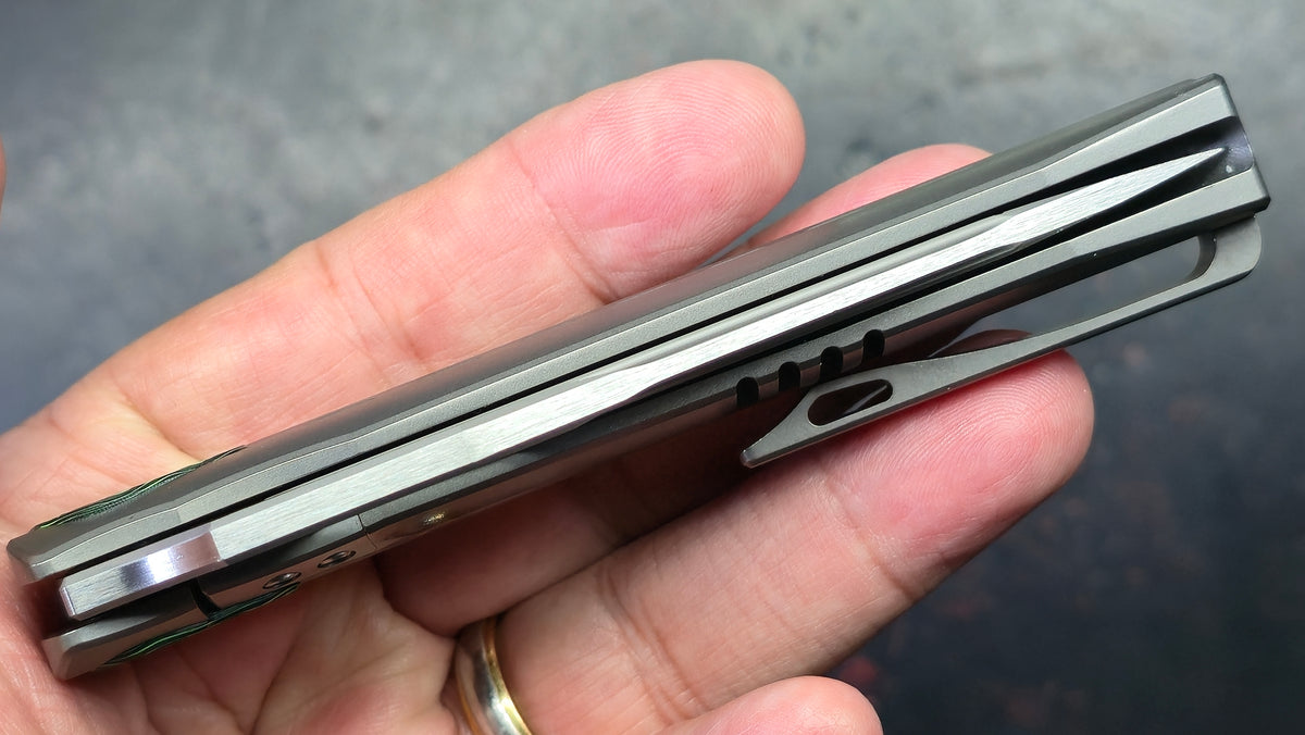 TWOSUN TS451 INTEGRAL Gray Titanium Handle M398 Blade