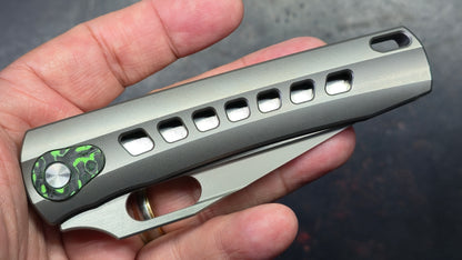 TWOSUN TS451 INTEGRAL Gray Titanium Handle M398 Blade