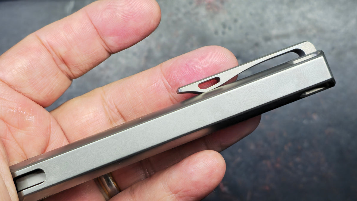 TWOSUN TS451 INTEGRAL Gray Titanium Handle M398 Blade