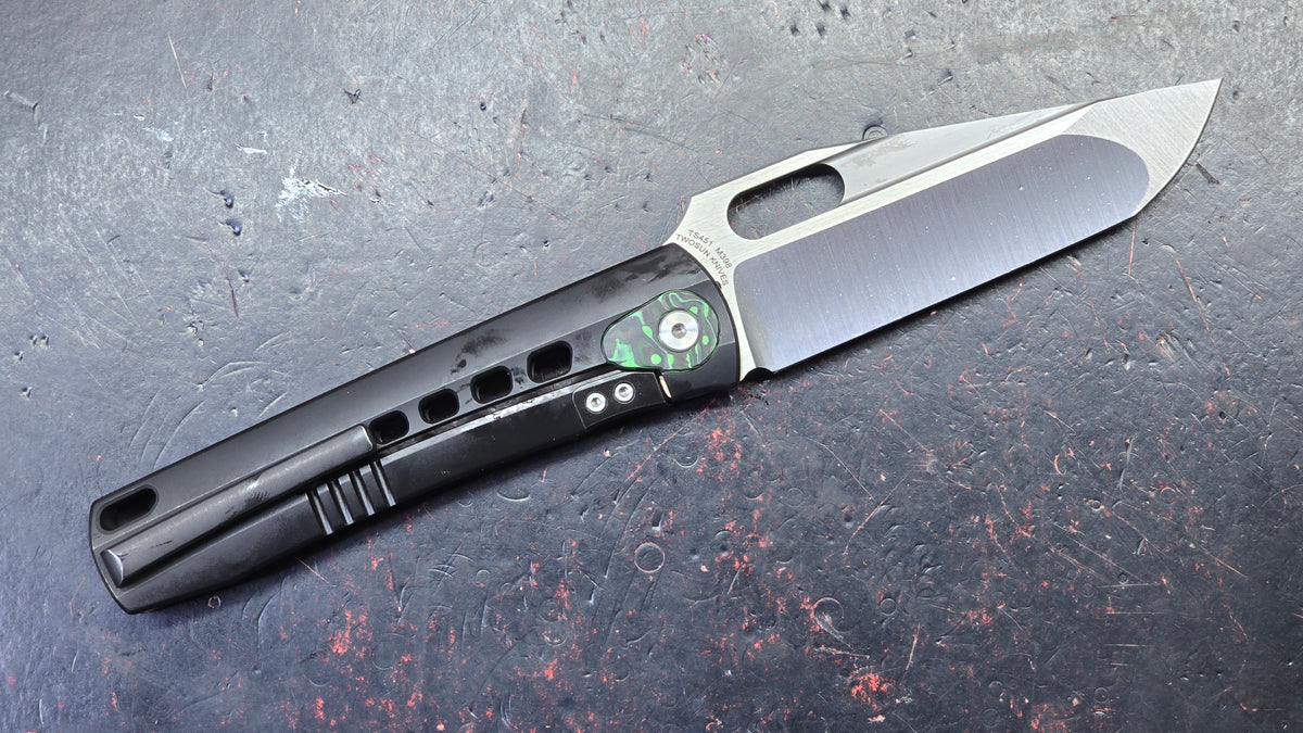 TWOSUN TS451 INTEGRAL Black Titanium Handle M398 Blade