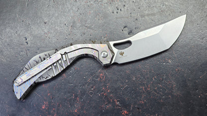 TwoSun TS570 Lined Titanium Handle 14c28n Blade