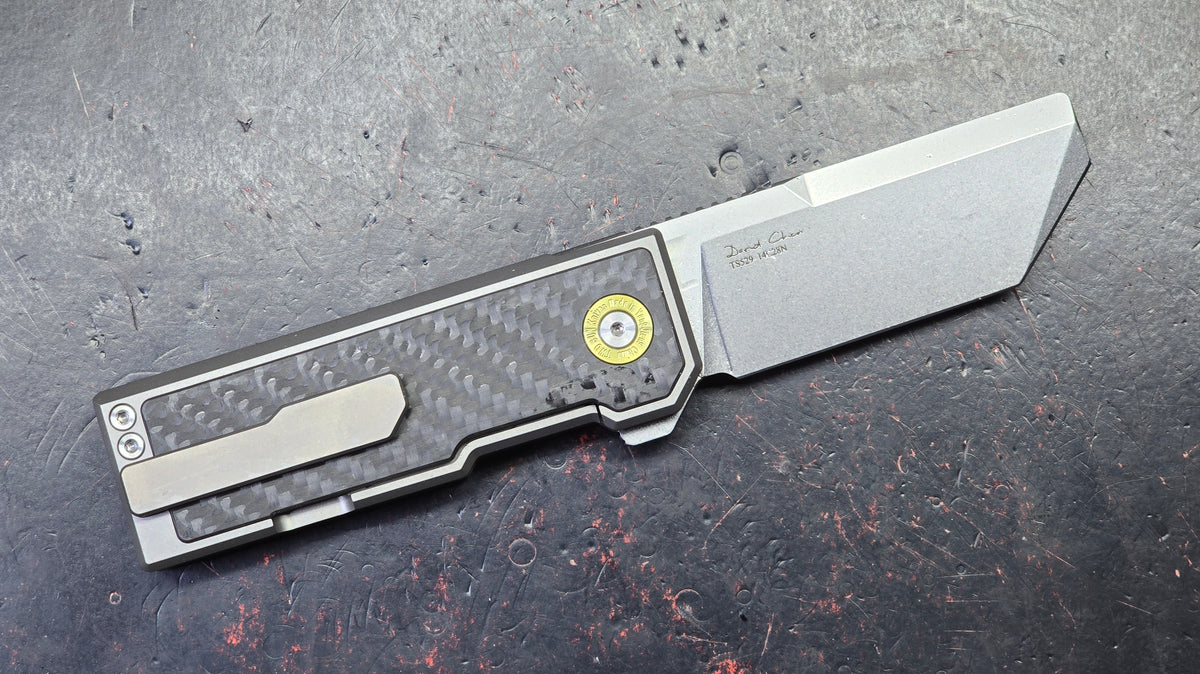 TwoSun TS529 Titanium/Carbon Fiber Handle 14C28N Blade