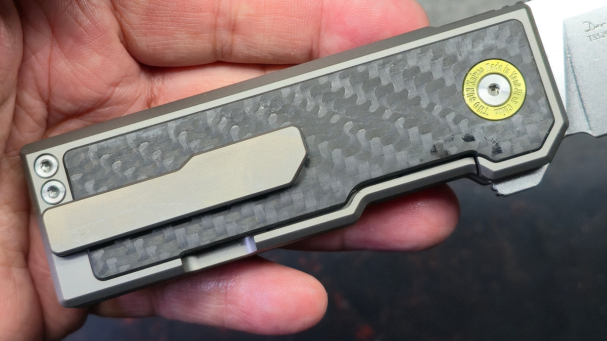 TwoSun TS529 Titanium/Carbon Fiber Handle 14C28N Blade
