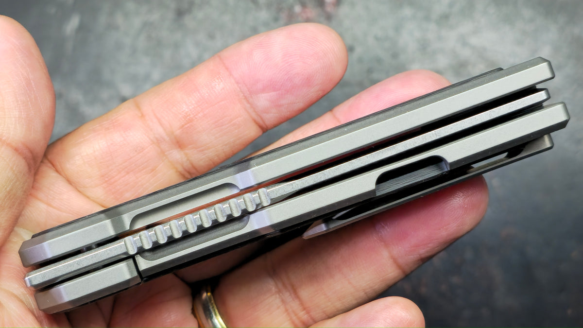 TwoSun TS529 Titanium/Carbon Fiber Handle 14C28N Blade
