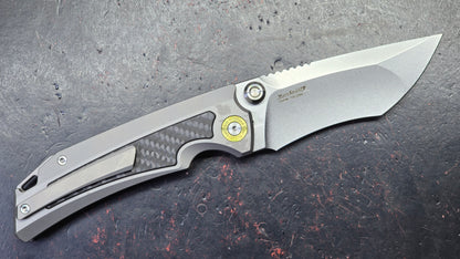 TwoSun TS596 Titanium Carbon Fiber Handle 14C28N Blade