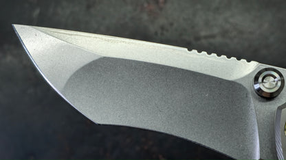 TwoSun TS596 Titanium Carbon Fiber Handle 14C28N Blade
