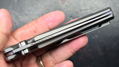 TwoSun TS596 Titanium Carbon Fiber Handle 14C28N Blade