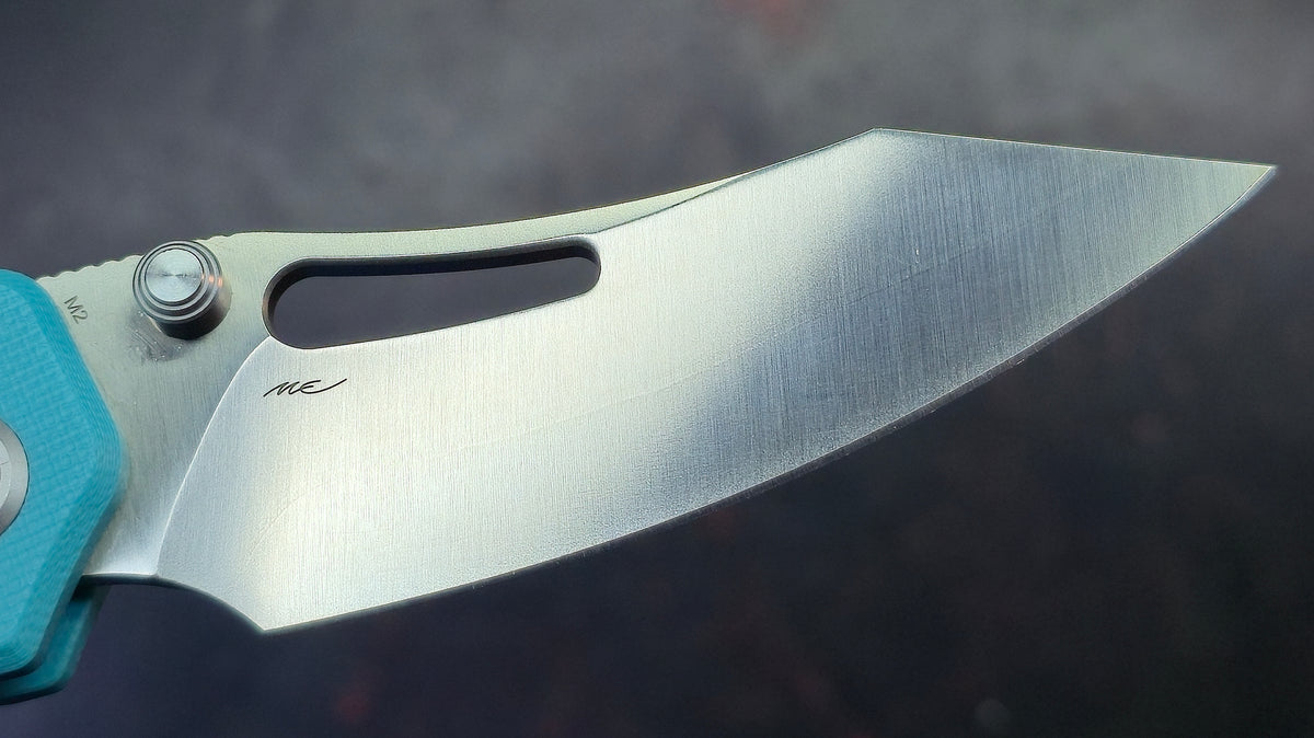 Kubey Caiman Blue G10 Handle San Mai M2 Blade