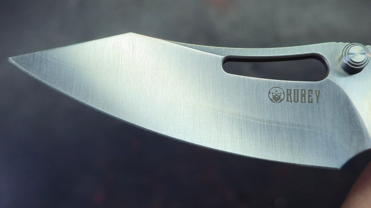 Kubey Caiman Blue G10 Handle San Mai M2 Blade