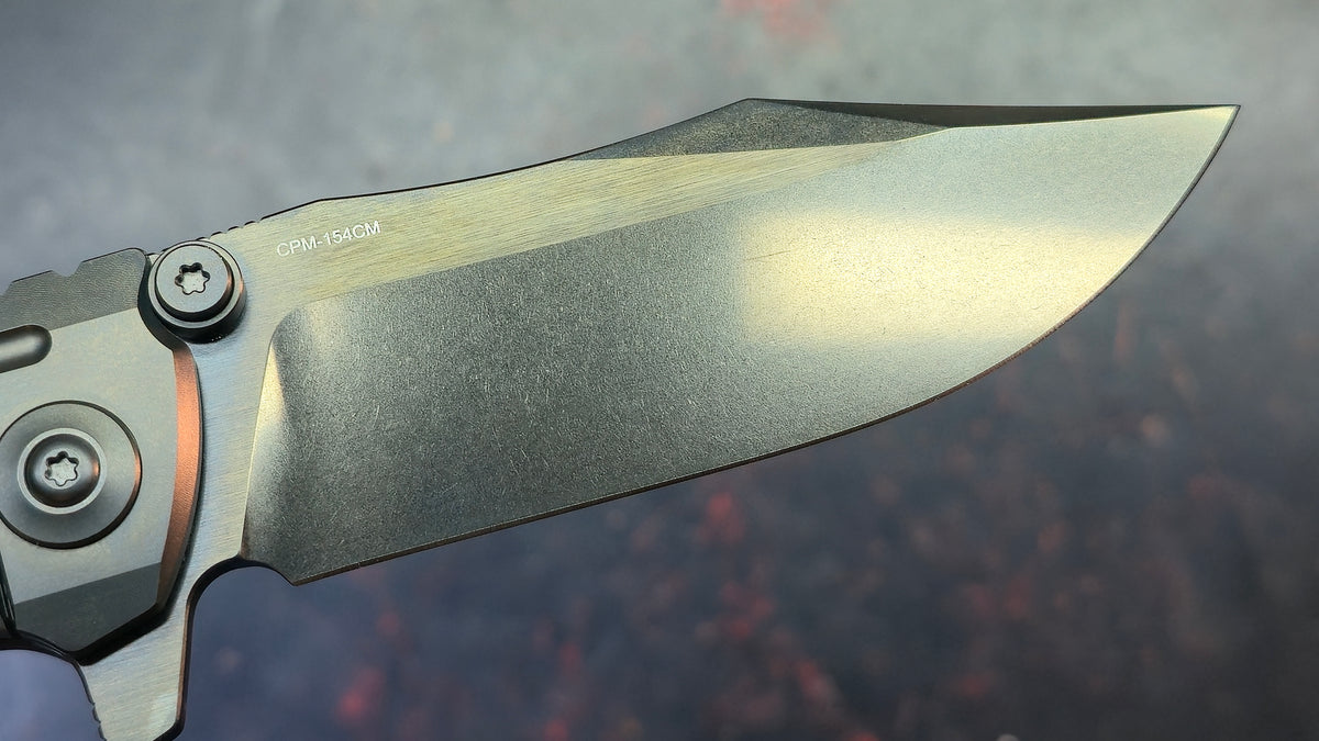 Reate 9D-V2 Titanium / Carbon Fiber Handle 154CM DLC Blade