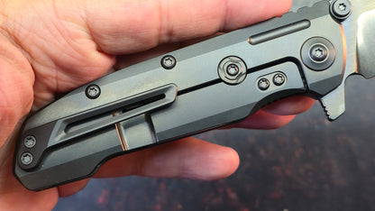 Reate 9D-V2 Titanium / Carbon Fiber Handle 154CM DLC Blade