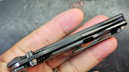 Reate 9D-V2 Titanium / Carbon Fiber Handle 154CM DLC Blade