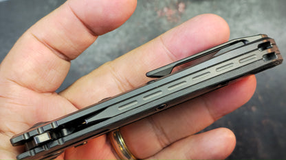 Reate 9D-V2 Titanium / Carbon Fiber Handle 154CM DLC Blade