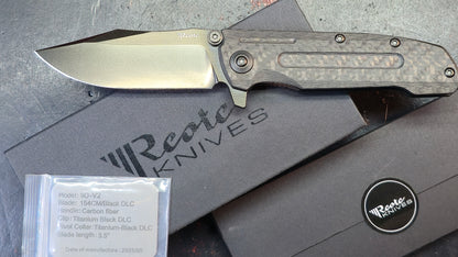 Reate 9D-V2 Titanium / Carbon Fiber Handle 154CM DLC Blade