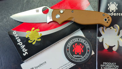 Spyderco Button Up G10 Handle 8CR13MOV Blade