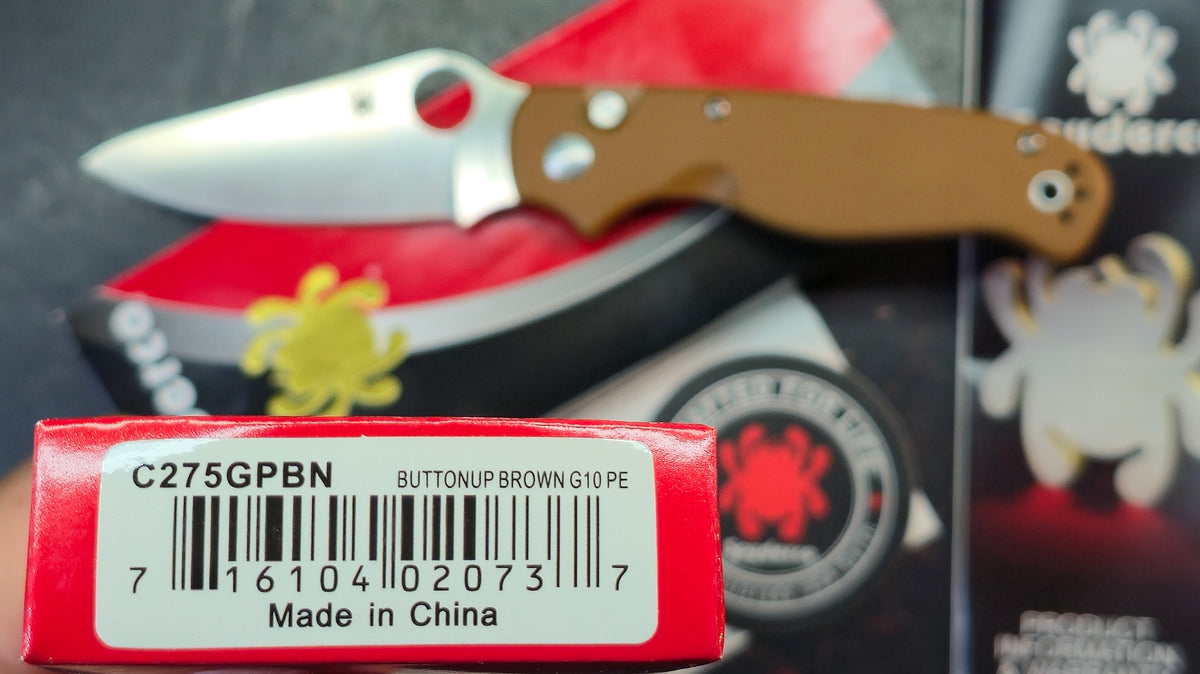Spyderco Button Up G10 Handle 8CR13MOV Blade