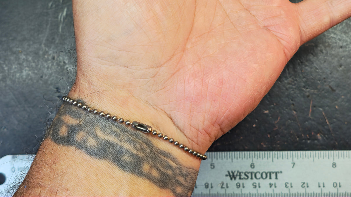 Titanium Ball Bracelet 1.5mm-2mm 8"