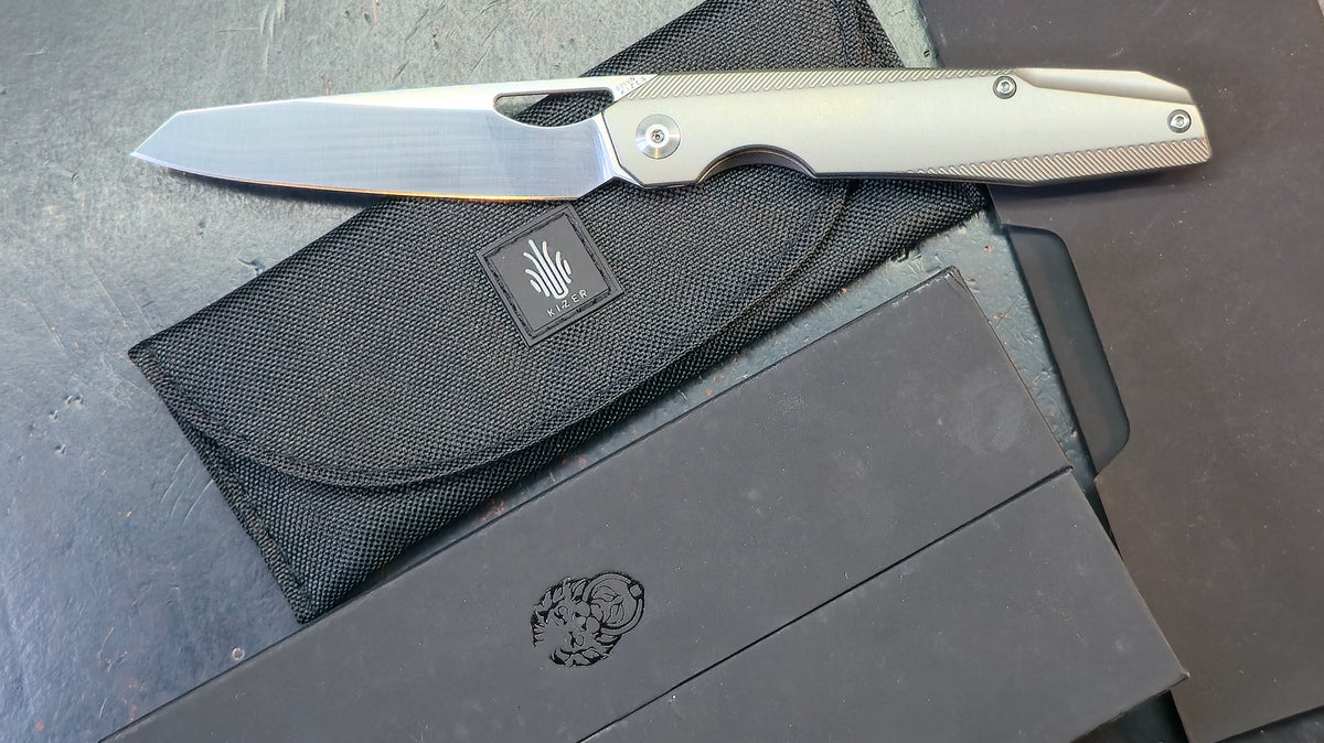 Kizer Ge (Genie) Titanium Handle CPM S35VN Blade