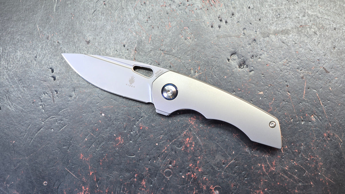 Kizer Microlith Titanium Handle CPM S35VN Blade