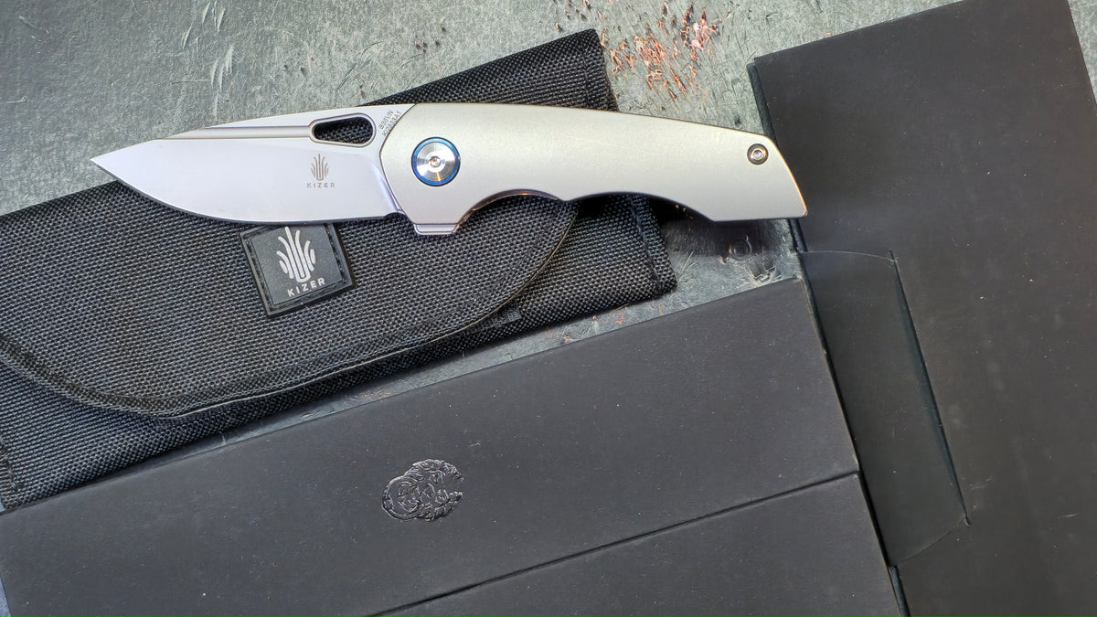 Kizer Microlith Titanium Handle CPM S35VN Blade