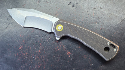 TwoSun TS527 Titanium/Carbon Fiber Handle 14C28N Blade