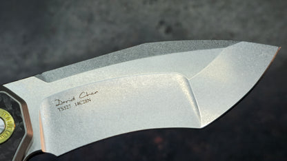 TwoSun TS527 Titanium/Carbon Fiber Handle 14C28N Blade