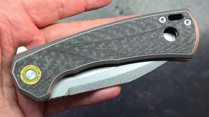 TwoSun TS527 Titanium/Carbon Fiber Handle 14C28N Blade
