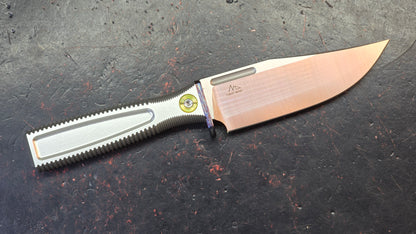 TwoSun TS647 Fixed Aluminum Handle Ti Bolster M390 Blade Kydex Belt Sheath