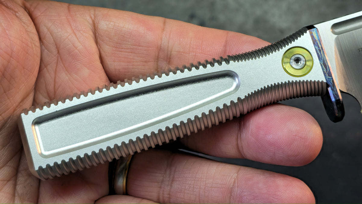 TwoSun TS647 Fixed Aluminum Handle Ti Bolster M390 Blade Kydex Belt Sheath