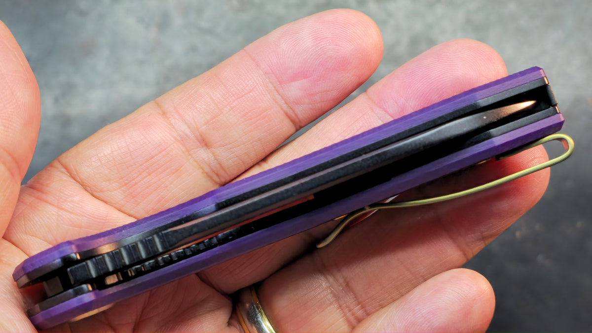 Kubey Vagrant Purple G10 Handle M390 Blade