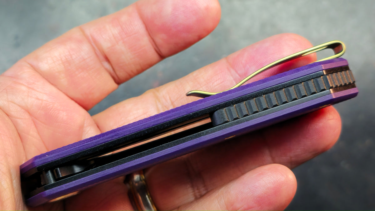 Kubey Vagrant Purple G10 Handle M390 Blade