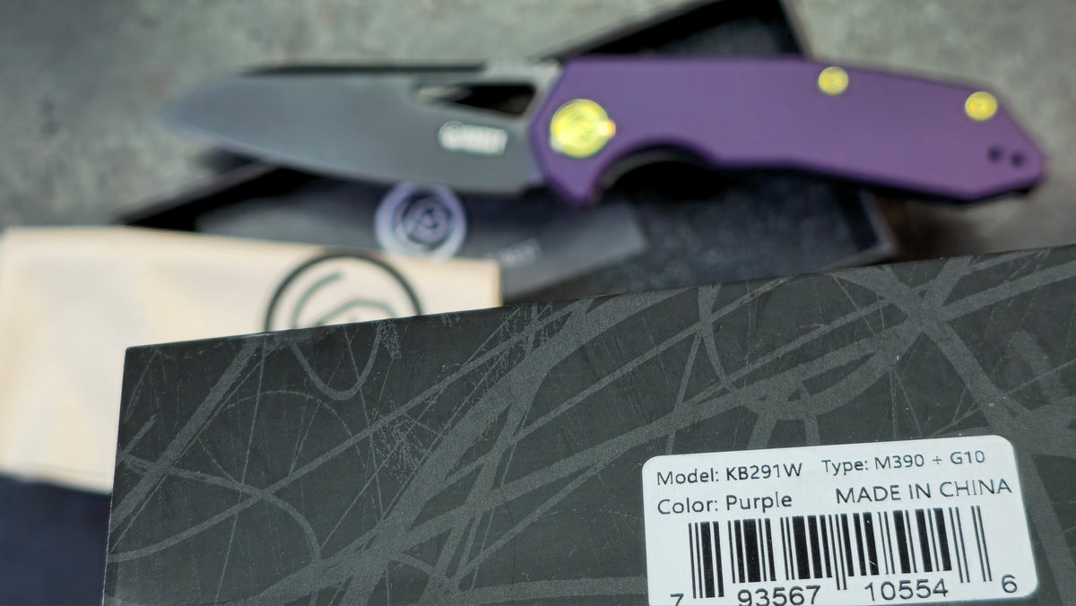 Kubey Vagrant Purple G10 Handle M390 Blade