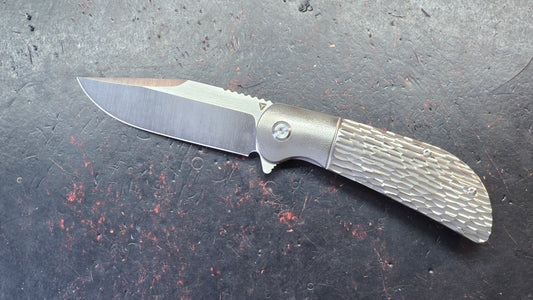 TuyaKnife Rackham Jack Jigged Titanium Handle M390 Blade