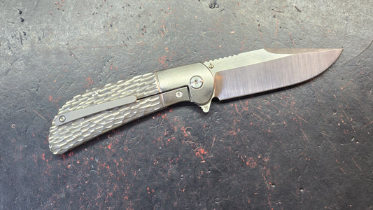 TuyaKnife Rackham Jack Jigged Titanium Handle M390 Blade