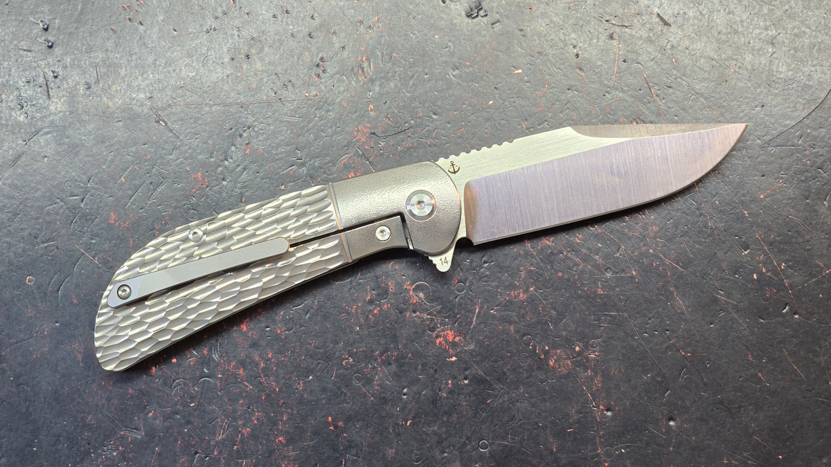 TuyaKnife Rackham Jack Jigged Titanium Handle M390 Blade
