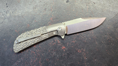 TuyaKnife Rackham Jack Jigged Titanium Handle M390 Blade