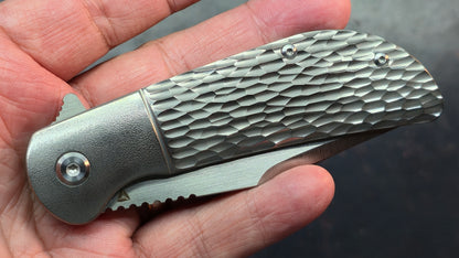 TuyaKnife Rackham Jack Jigged Titanium Handle M390 Blade