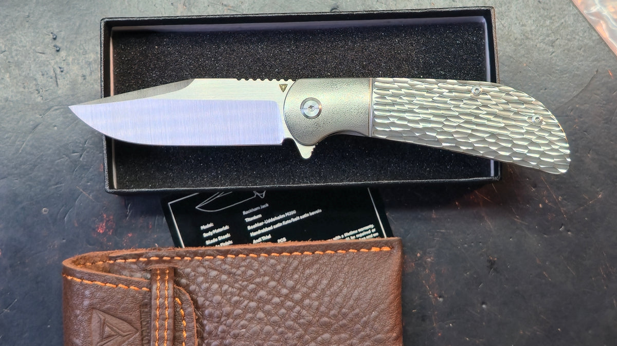 TuyaKnife Rackham Jack Jigged Titanium Handle M390 Blade