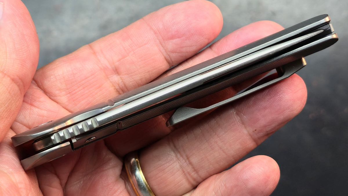 TuyaKnife Calico Jack Titanium Handle M390 Blade