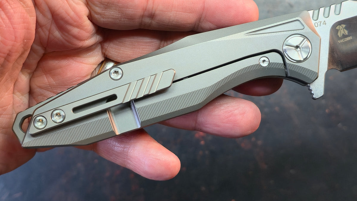 Twosun TS292 Titanium Handle 14C28N Blade