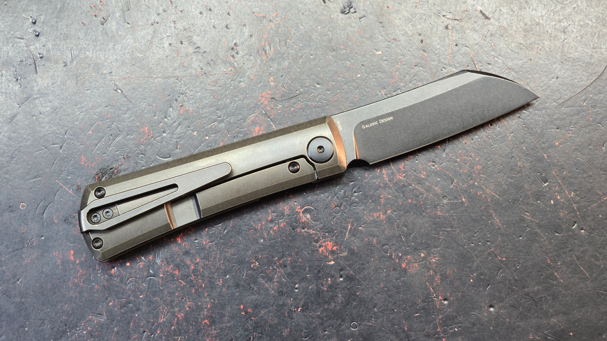 Bestech Bruv Bronze Black Titanium Handle M390 Blade (DISCOUNT IN CART)