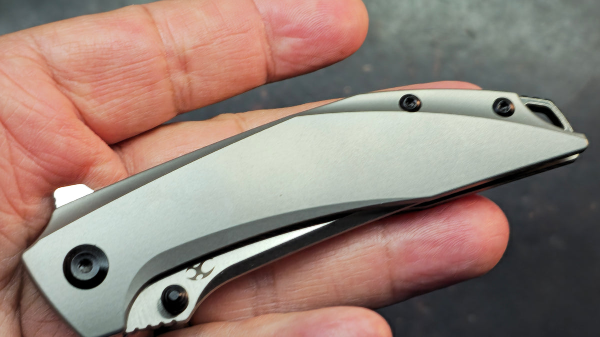 KANSEPT Baku Plain Titanium Handle CPM-S35VN Blade
