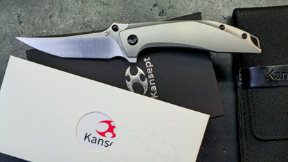 KANSEPT Baku Plain Titanium Handle CPM-S35VN Blade