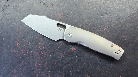 KANSEPT Orlok Stonewashed Titanium Handle CPM S35VN Blade