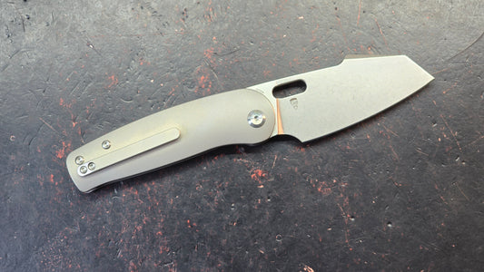 KANSEPT Orlok Stonewashed Titanium Handle CPM S35VN Blade