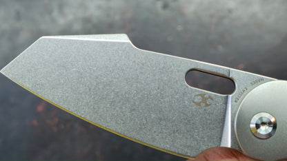 KANSEPT Orlok Stonewashed Titanium Handle CPM S35VN Blade